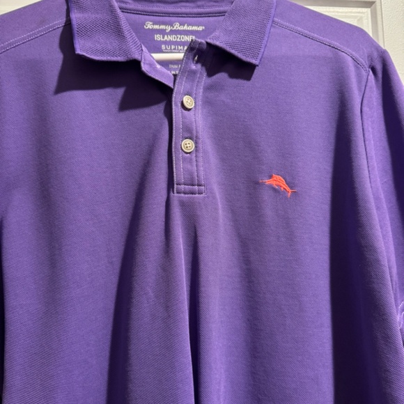 Tommy Bahama Men’s Polo Shirt – Medium – Barely Used - Purple - Picture 2 of 5